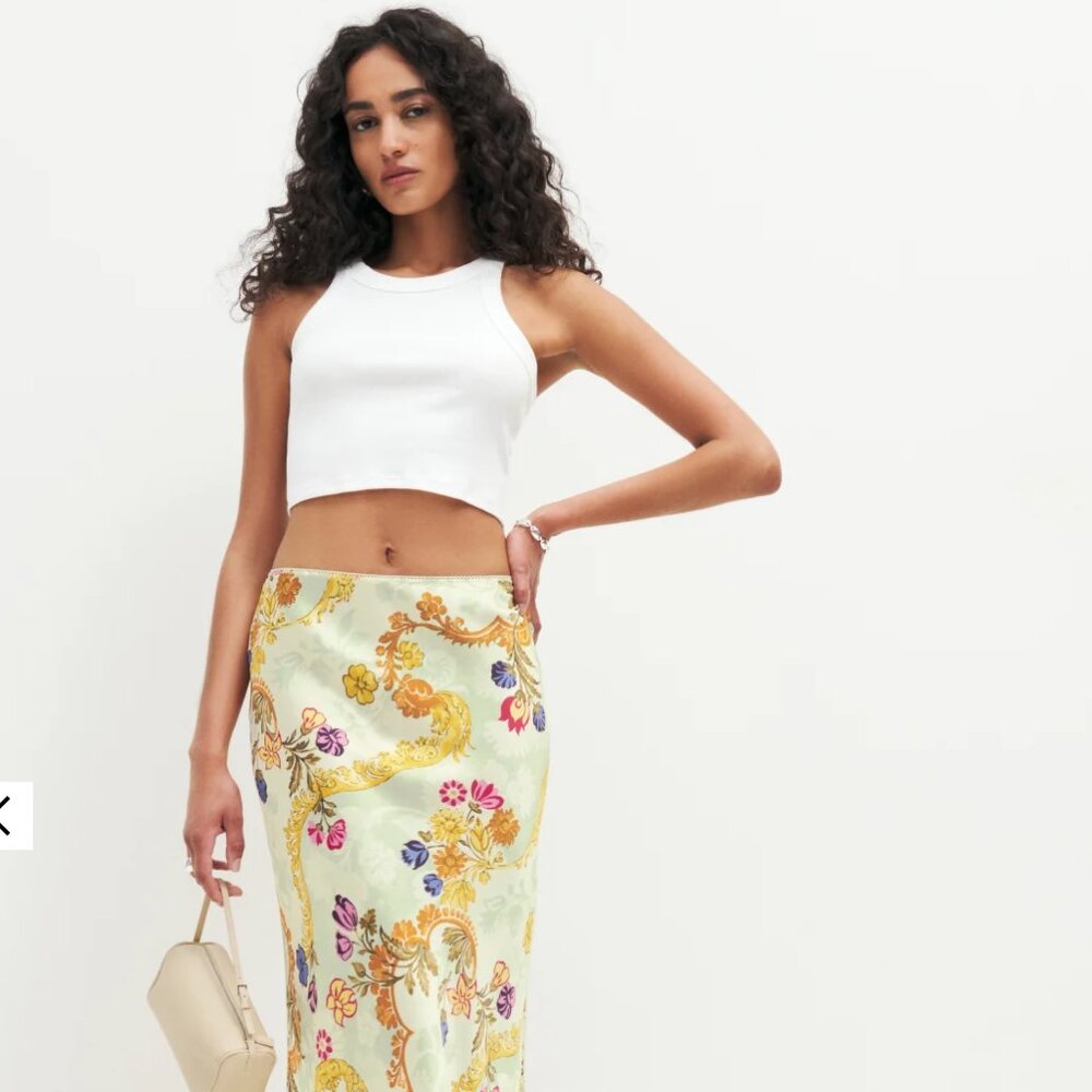 Reformation Layla Silk Skirt